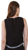 Sleeveless Fray Trim Tank