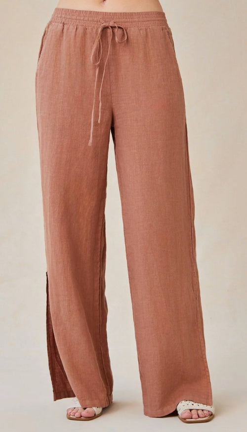 Side Slit Wide Leg Pant