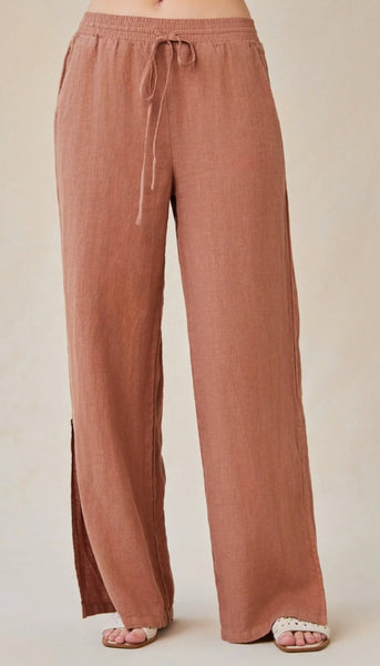 Side Slit Wide Leg Pant