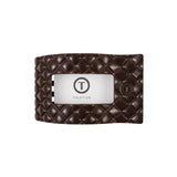 Small Flat Rectangular Clip-Truly Taupe Quilted