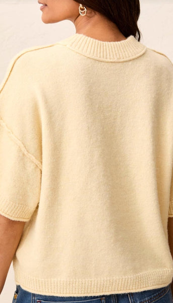 Lofty Elbow Sleeve Crew Neck Sweater
