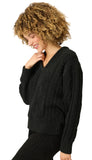 Long Sleeve Cozy Chenille Cable Knit