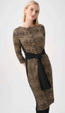 Abstract Jacquard Knit Sheath