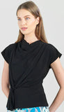 Drape Neck With Loop Front Detail