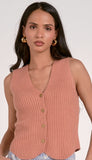 V Neck Button Vest