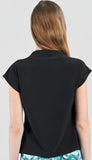 Drape Neck With Loop Front Detail