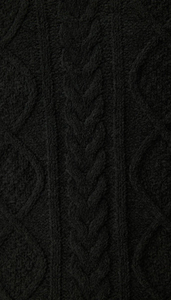 Long Sleeve Cozy Chenille Cable Knit
