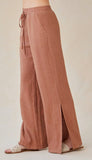 Side Slit Wide Leg Pant