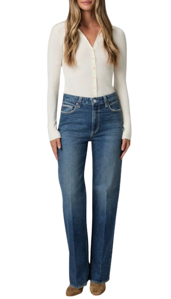 Sasha 32"-High Rise Wide Leg - Matterhorn