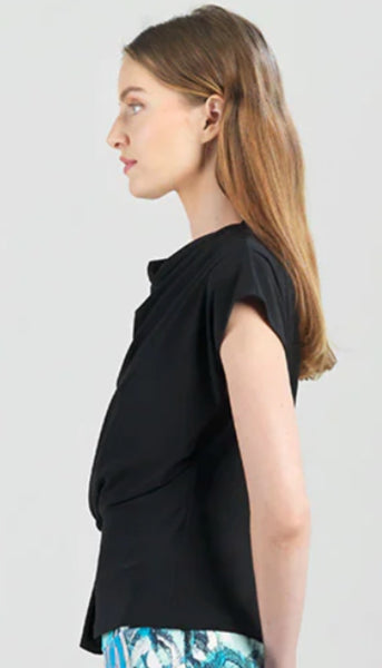 Drape Neck With Loop Front Detail