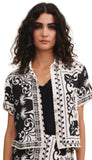 Bandana Short Sleeve Camp Shirt