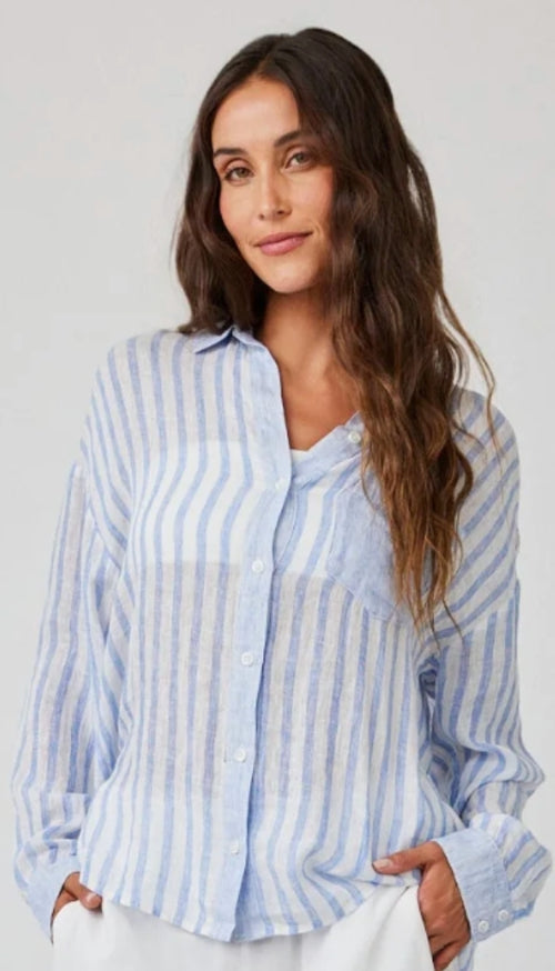 Contrast Pocket Boyfriend Top