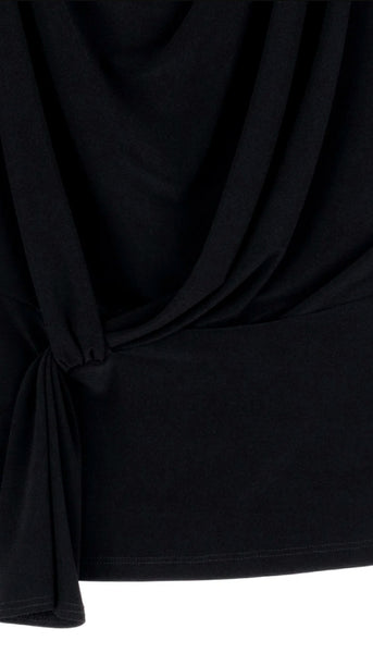 Drape Neck With Loop Front Detail