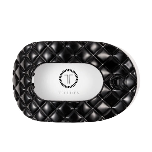 Large Flat Round Clip - Jet Black Quilt
