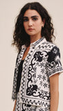 Bandana Short Sleeve Camp Shirt