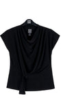 Drape Neck With Loop Front Detail