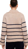 Stripe Half Zip Sweater