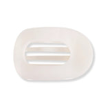 Large Flat Round Clip-Coconut White