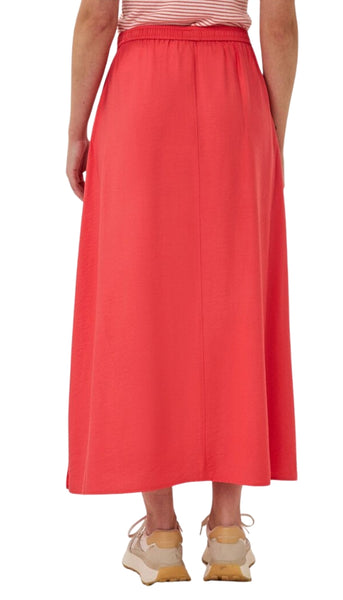 Crinkle Long Elastic Waist Skirt