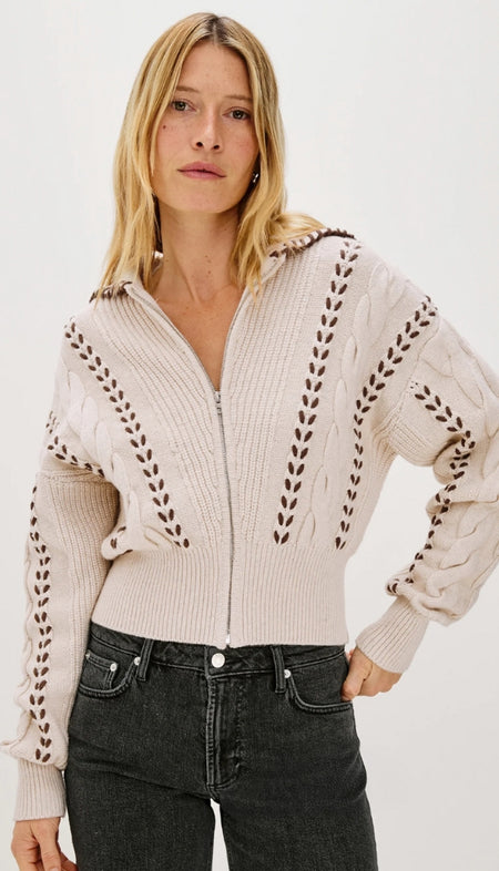 Long Sleeve Mock Neck Sweater With Sequins