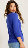 Ashby Isles Bateau Neck 3/4 Sleeeve Tee