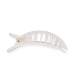 Large Flat Round Clip-Coconut White
