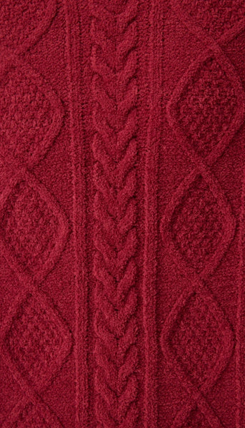Long Sleeve Cozy Chenille Cable Knit