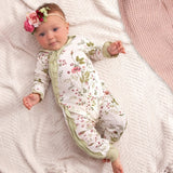 Pretty Petals Zipper Romper - 0-3 M and 3 - 6 M