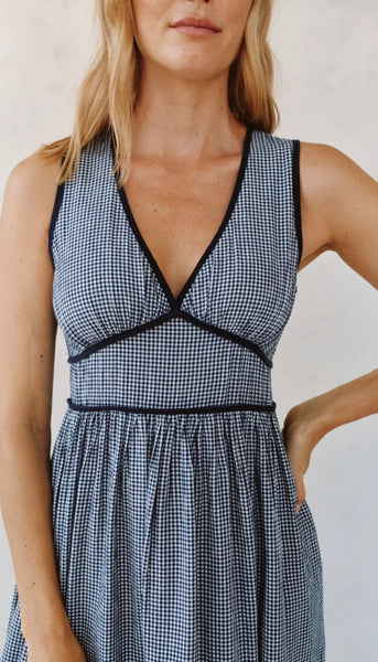 Fit & Flare V Neck Midi Dress