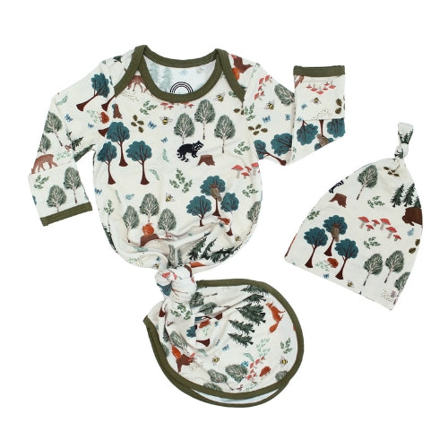In The Woods Gown & Hat -Newborn