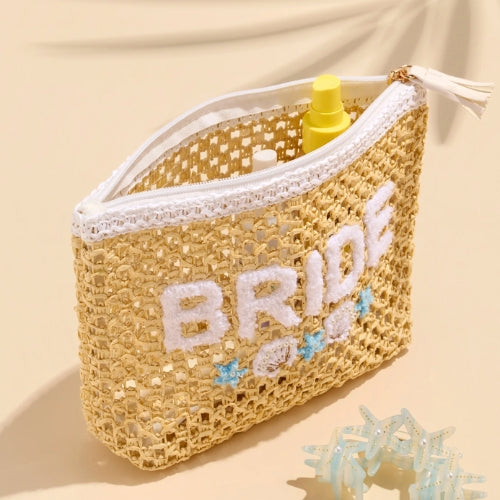 "Bride" Shell Zip Pouch