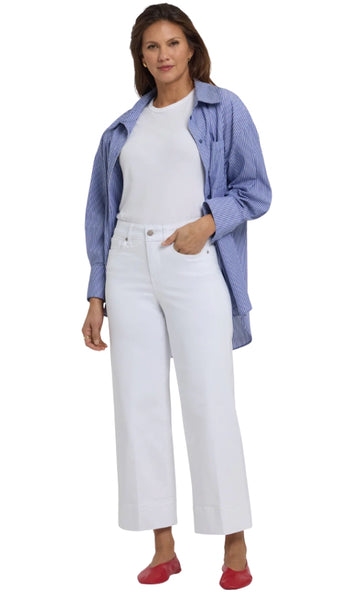 Teresa Wide Leg Ankle 3" Hem - Optic White