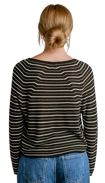 Tira V-Neck Raglan Stripe