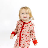 Very Cherry Convertible Footie Romper  3-6M