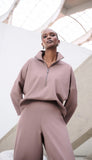 Mock Neck Wide Leg Jumpsuit