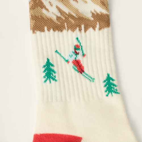 Landscape Skiing Rib Crew Sock