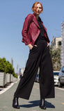 Wide Leg Pant With Pleated Pockets