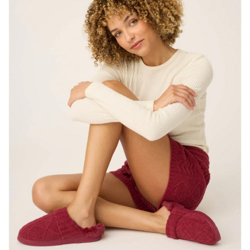 Slide-Cozy Chenille Cable Knit