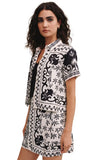 Bandana Short Sleeve Camp Shirt