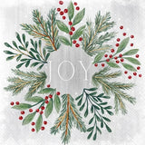 Cocktail Napkin-Gilded Painterly Wreath
