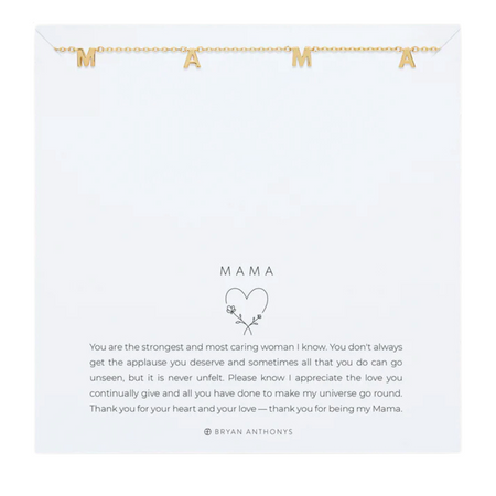 Mama Necklace - Gold Crystal