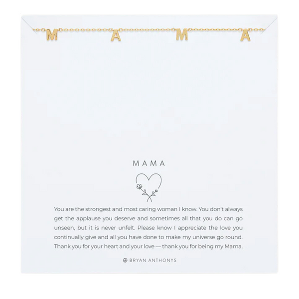 Mama Necklace - Gold Metal