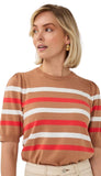 Puff Sleeve Stripe Sweater