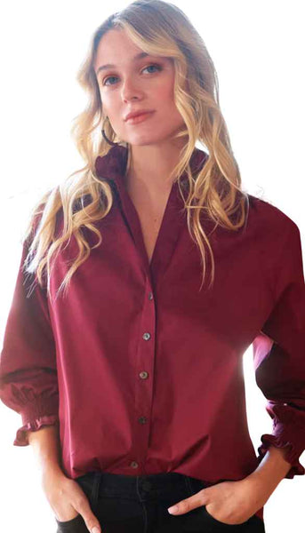 Fiona Shirt Solid Silky Poplin