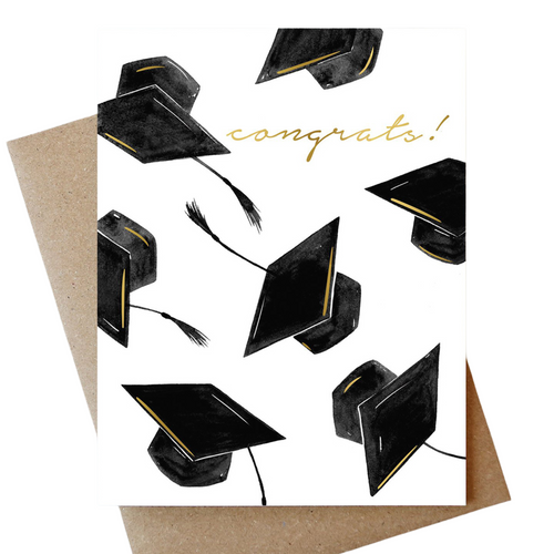 Grad Hats Congrats Card