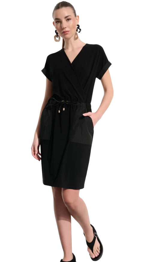 Silky Memory Straight Wrap Dress