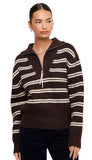 Stripe Half Zip Sweater