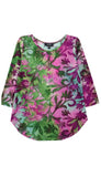 Tie Dye Burnout Shirttail Top