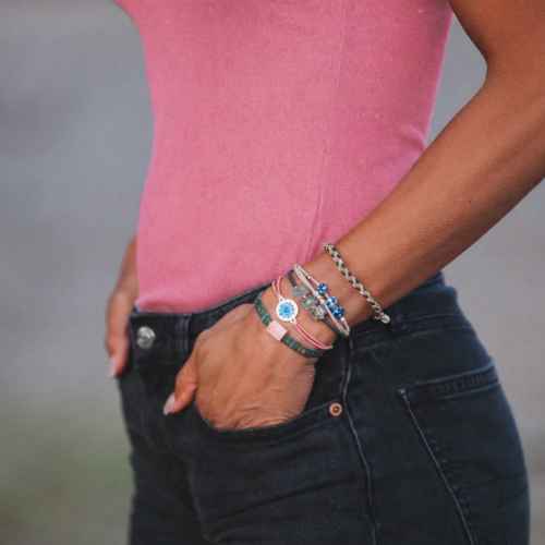 Hair Tie Bracelet-Mahjong, Medium