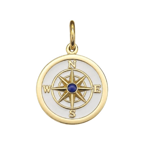 Medium Pendant-True North Compass, Gold